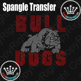 Bulldogs Full Body Spangle Transfer #10039
