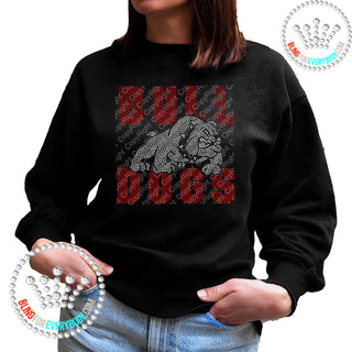 Bulldogs Full Body Spangle Bling Unisex Sweatshirt #10039