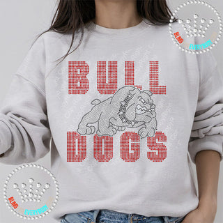 Bulldogs Full Body Spangle Bling Unisex Sweatshirt #10039