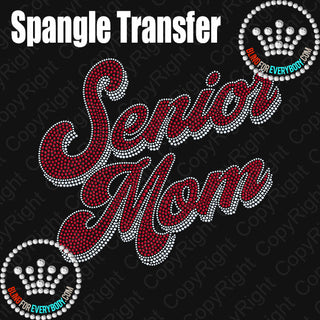 Senior Mom Groovy Spangle Transfer #10132