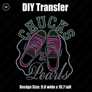 Chucks & Pearls Spangle Transfer #10243