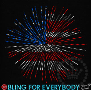 USA Firework Flag Spangle Transfer