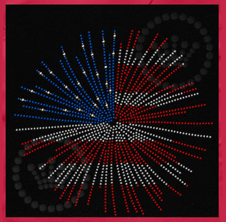 USA Firework Flag Spangle Transfer
