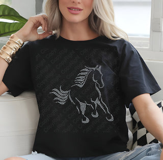 Running Horse Spangle Transfer