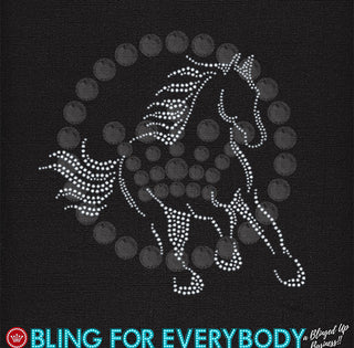 Running Horse Spangle Transfer