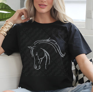 Horse Head Small Spangle Transfer