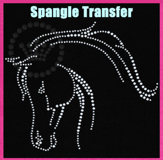 Horse Head Small Spangle Transfer