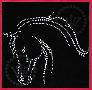 Horse Head Small Spangle Transfer