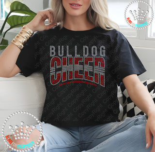 Bulldog Cheer Arch Spangle Transfer