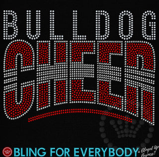Bulldog Cheer Arch Spangle Transfer