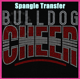 Bulldog Cheer Arch Spangle Transfer