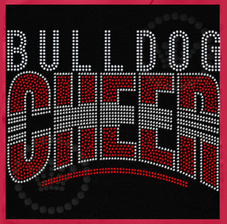 Bulldog Cheer Arch Spangle Transfer