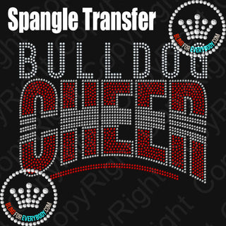 Bulldog Cheer Arch Spangle Transfer