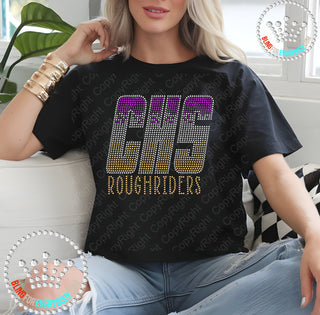 CHS Roughriders Ombre Spangle Transfer