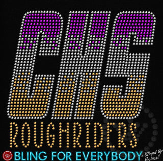CHS Roughriders Ombre Spangle Transfer