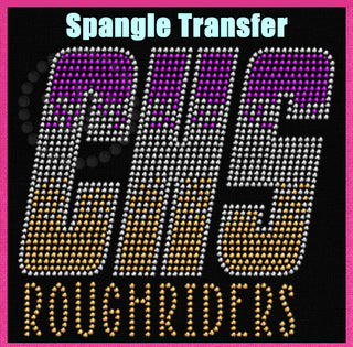 CHS Roughriders Ombre Spangle Transfer