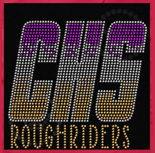 CHS Roughriders Ombre Spangle Transfer