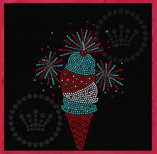 Ice Cream Cone with Sprinkles Spangle Transfer #10704