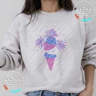 Ice Cream Cone with Sprinkles Spangle Transfer #10704