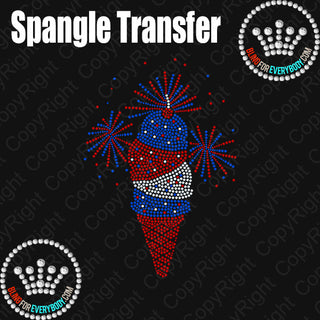 Ice Cream Cone with Sprinkles Spangle Transfer #10704