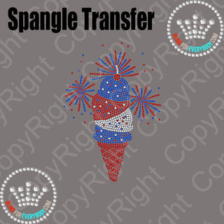 Ice Cream Cone with Sprinkles Spangle Transfer #10704