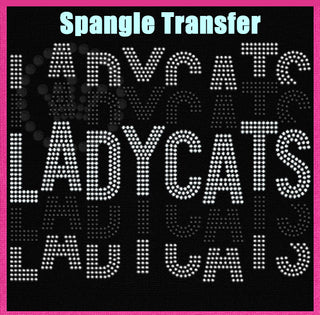 Ladycats Word Stack Stagger Spangle Transfer