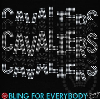 Cavaliers Word Stack Stagger Spangle Transfer