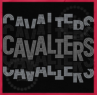 Cavaliers Word Stack Stagger Spangle Transfer