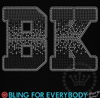 BK Ombre Black (Bulldogs) Spangle Transfer