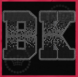BK Ombre Black (Bulldogs) Spangle Transfer