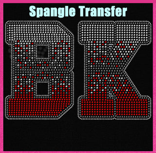 BK Ombre Red (Bulldogs) Spangle Transfer