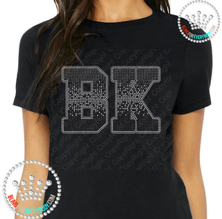 BK Ombre Black (Bulldogs) Spangle Transfer