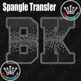 BK Ombre Black (Bulldogs) Spangle Transfer