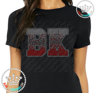 BK Ombre Red (Bulldogs) Spangle Transfer