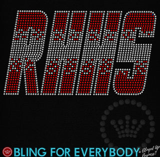 RHHS Ombre Red-Silver Spangle Transfer