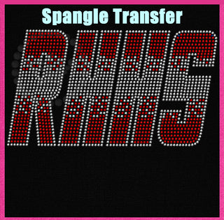 RHHS Ombre Red-Silver Spangle Transfer