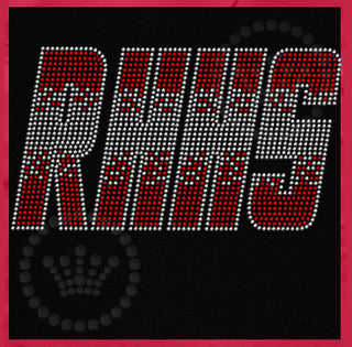 RHHS Ombre Red-Silver Spangle Transfer
