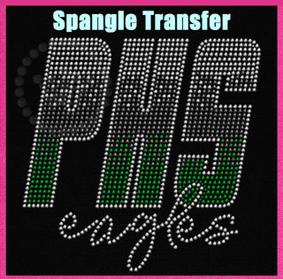 PHS Eagles Ombre Spangle Transfer