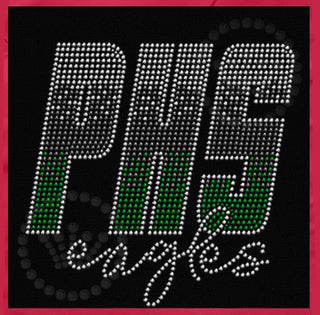PHS Eagles Ombre Spangle Transfer