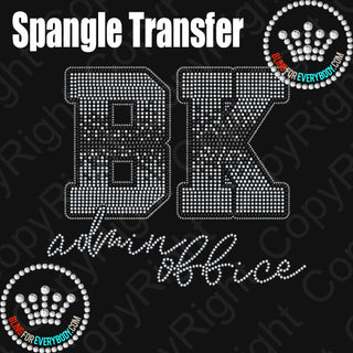 Bk Silver Ombre Admin Office Spangle Transfer