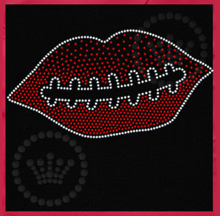 Football Lips Spangle Transfer