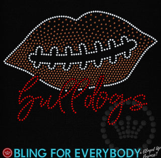 Bulldogs Football Lips Spangle Transfer