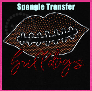 Bulldogs Football Lips Spangle Transfer