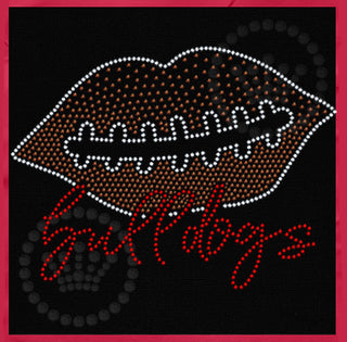 Bulldogs Football Lips Spangle Transfer