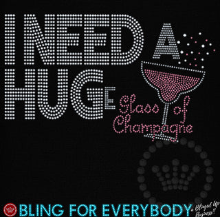 I Need a HUGe Champagne Spangle Transfer
