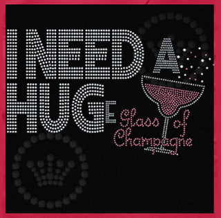I Need a HUGe Champagne Spangle Transfer