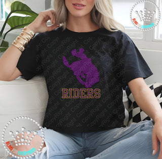 Riders Bucking Bronco Spangle Transfer