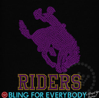 Riders Bucking Bronco Spangle Transfer