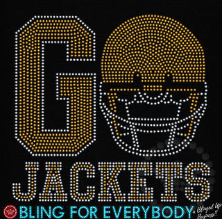 GO Jackets Yellow Spangle Transfer