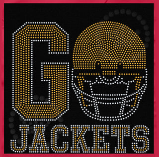 GO Jackets Yellow Spangle Transfer